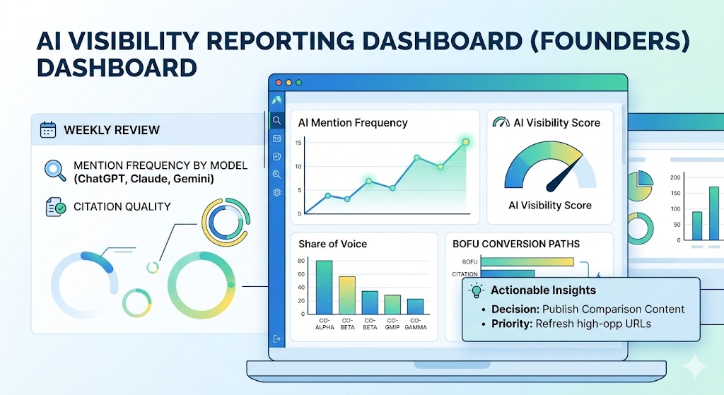 AI visibility reporting template for founders