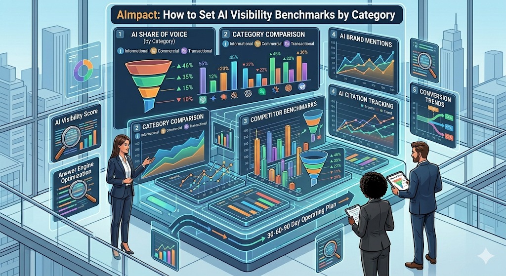 How to set AI visibility benchmarks by category